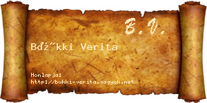 Bükki Verita névjegykártya